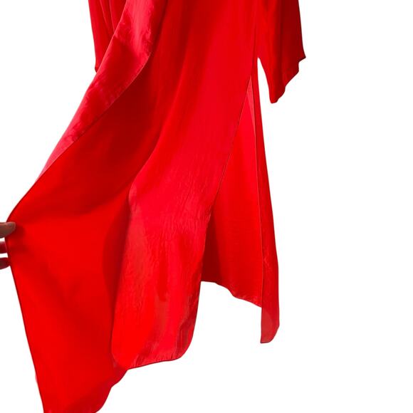 Juan Carlos Obando Open Front Robe Kimono Bright Orange One Size - Picture 3 of 8